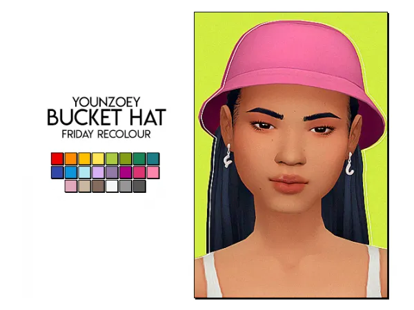 Maxis Match YOUNZOEY] BUCKET HAT - The Sims 4 Custom Content