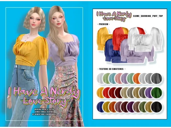 Alpha I have a nerdy love story Set series No32 - The Sims 4 Custom Content