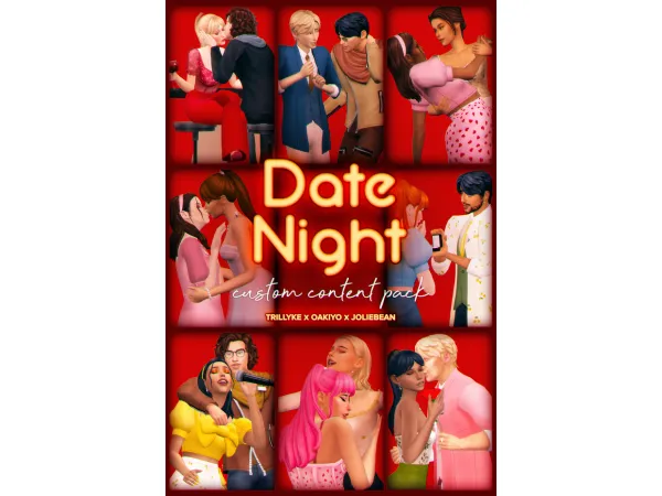 Maxis Match DATE NIGHT A CUSTOM CONTENT PACK by Trillyke - The Sims 4 Custom Content
