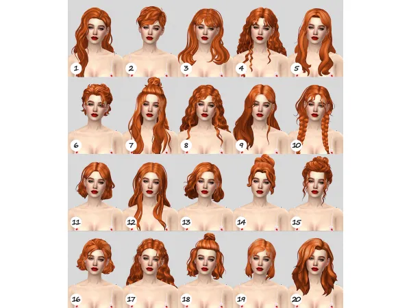 Maxis Match Natural hair recolor dump ft Linda West (NBHT) - The Sims 4 Custom Content