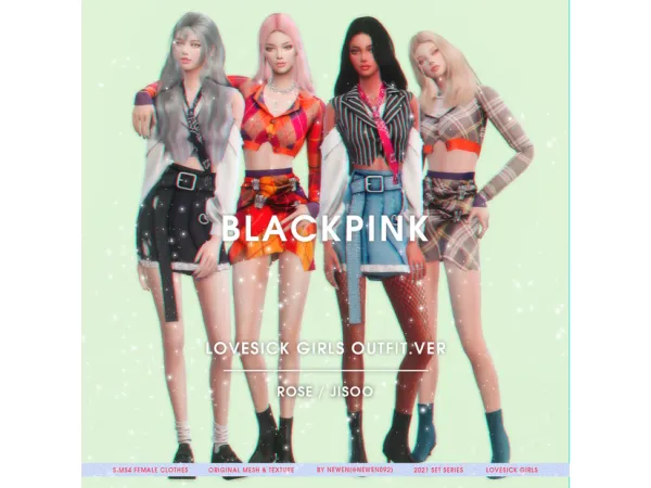 BLACKPINK LOVESICK GIRLS MV outfit .ver Rose / Jisoo by new_en092[뉴엔]