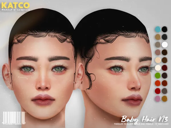 Alpha katco baby hair n3 by katco - The Sims 4 custom content