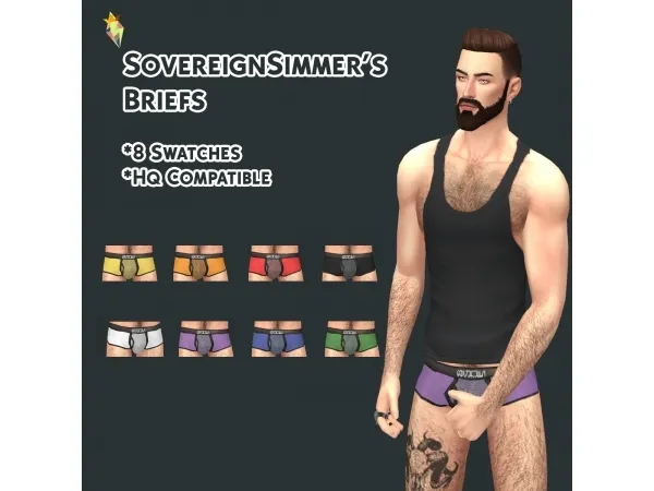 Maxis Match Briefs - The Sims 4 Custom Content