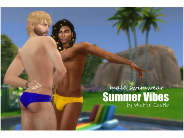 Maxis Match Summer Vibes (swimwear) by Wistful Castle - The Sims 4 Custom Content