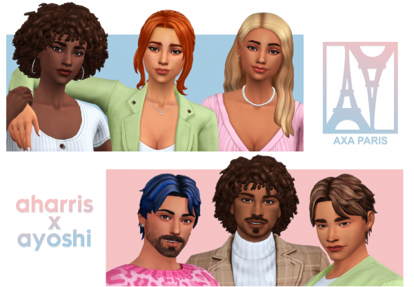 Maxis Match AxA Paris 50 CAS Items Early Access by simsfinds - The Sims 4 Custom Content