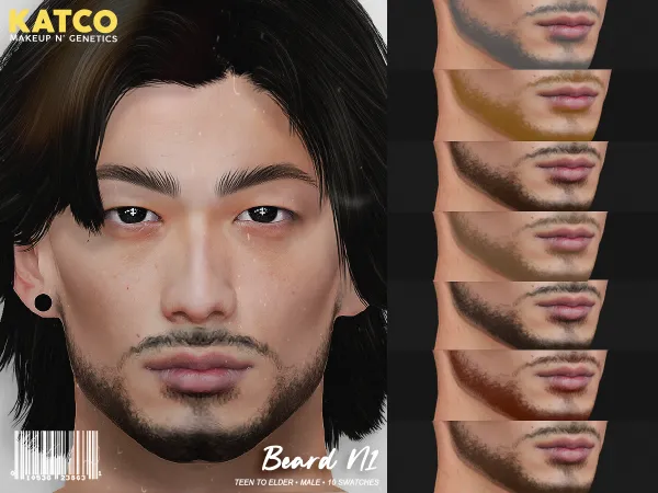 Alpha katco beard n1 by katco - The Sims 4 Custom Content