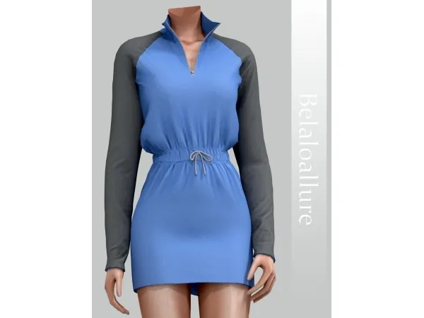 Alpha Belaloallure_some sporty mini dress by simsfinds - The Sims 4 Custom Content