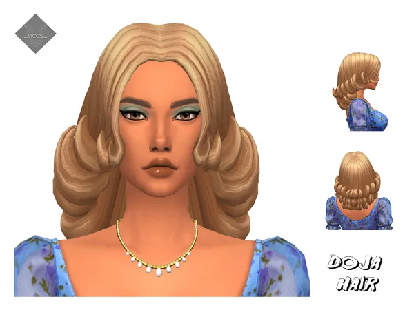 Maxis Match VICCS DOJA 90S HAIR - The Sims 4 Custom Content