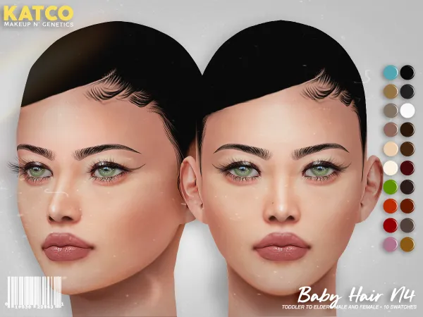 Alpha katco baby hair n4 by katco - The Sims 4 Custom Content