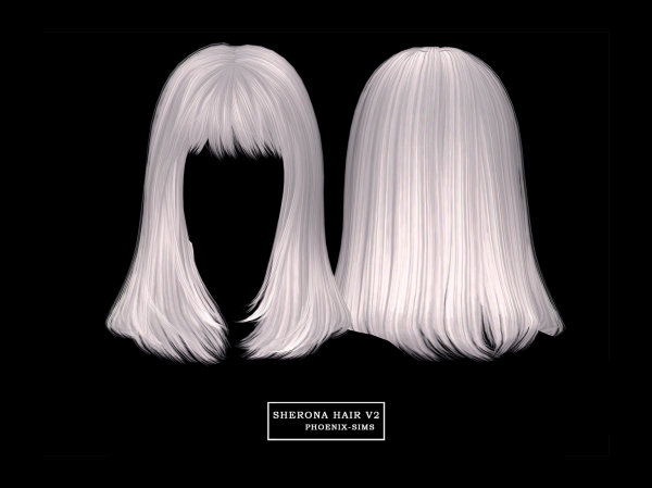 Alpha Sherona Hair V2 by phoenixsims4 - The Sims 4 Custom Content
