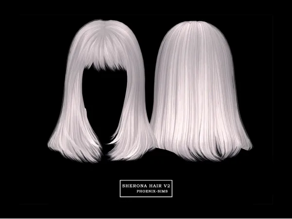Alpha Sherona Hair V2 - The Sims 4 Custom Content