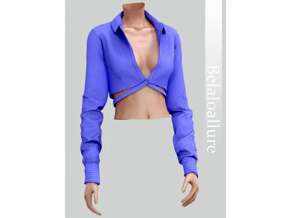 Alpha Belaloallure_some cropped shirt by simsfinds - The Sims 4 Custom Content