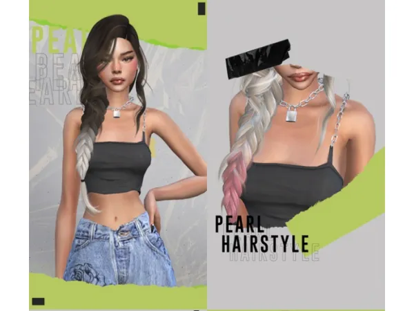 Alpha Pearl Hairstyle by LeahLillith - The Sims 4 Custom Content