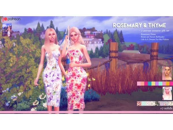 Mix ROSEMARY THYME GIFT SET EXCLUSIVE by Lady Simmer - The Sims 4 Custom Content