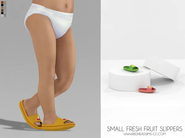 Alpha SMALL FRESH FRUIT SLIPPERS (TODDLER) - The Sims 4 Custom Content