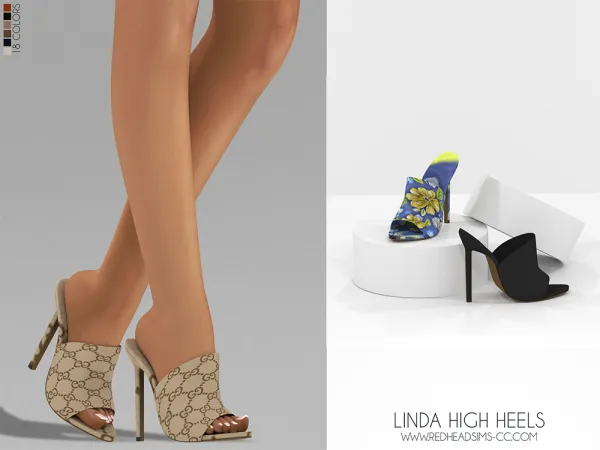 Alpha LINDA HIGH HEELS by redheadsims - The Sims 4 custom content