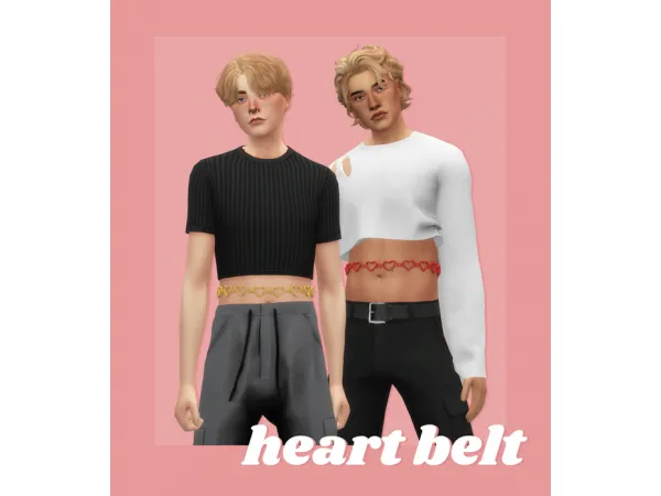 Maxis Match heart belt () by barbieaiden - The Sims 4 Custom Content