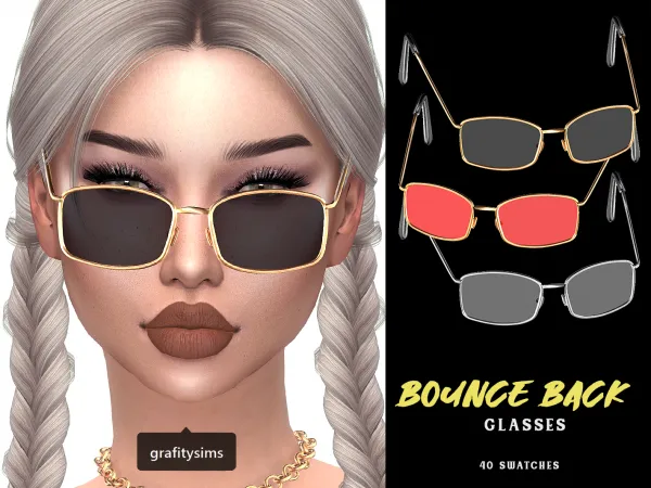 Alpha Bounce Back Sunglasses - The Sims 4 Custom Content