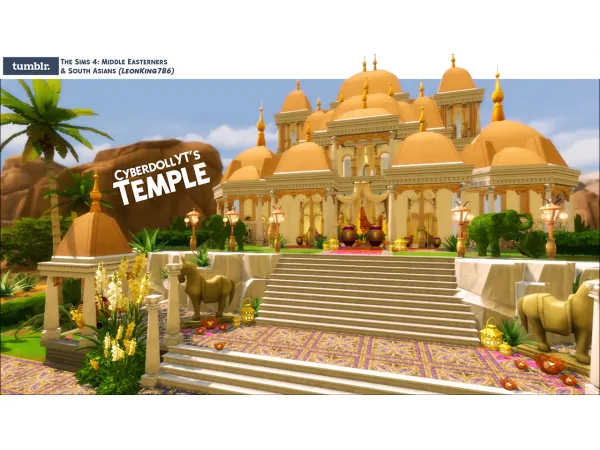Alpha Indian Temple by CyberdollYT - The Sims 4 Custom Content