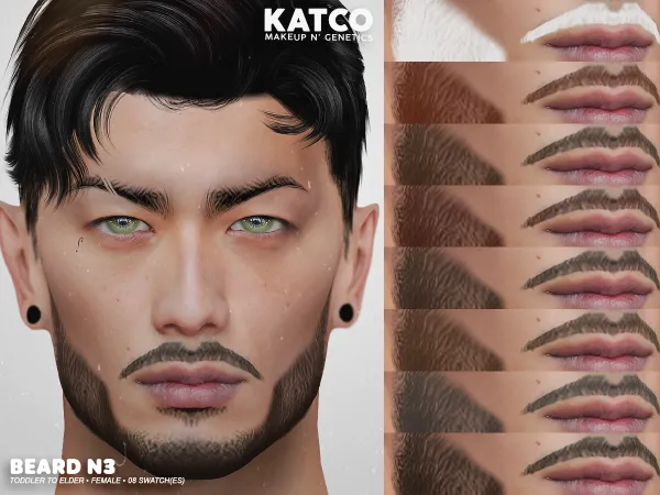 Alpha katco beard n3 - The Sims 4 Custom Content