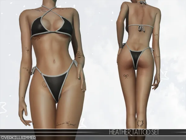 Mix Heather Tattoo Set - The Sims 4 Custom Content