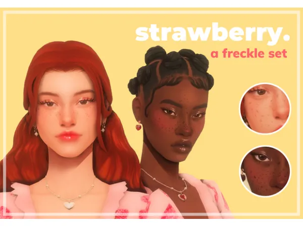 Maxis Match Strawberry Freckles by kindlespice - The Sims 4 Custom Content