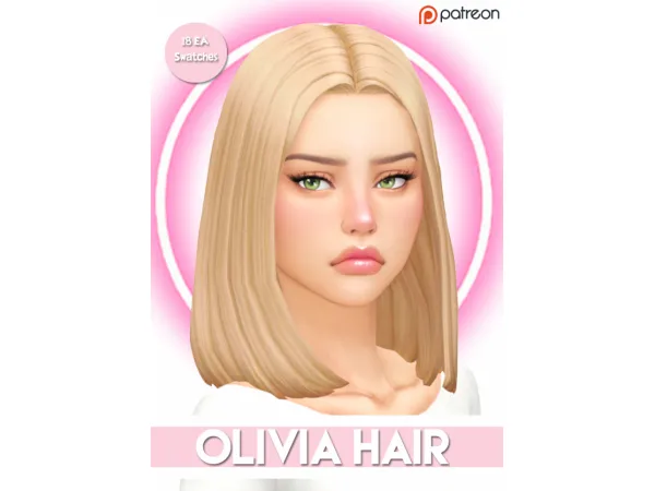 Maxis Match OLIVIA HAIR SOFT SKITTLES PALETTE by Lady Simmer - The Sims 4 Custom Content