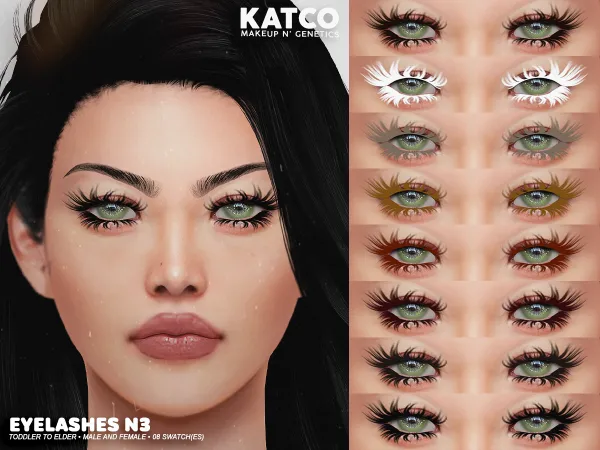 Alpha katco eyelashes 3d n3 - The Sims 4 Custom Content