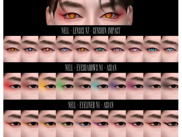 Alpha Genshin Impact Make Up Set - The Sims 4 Custom Content