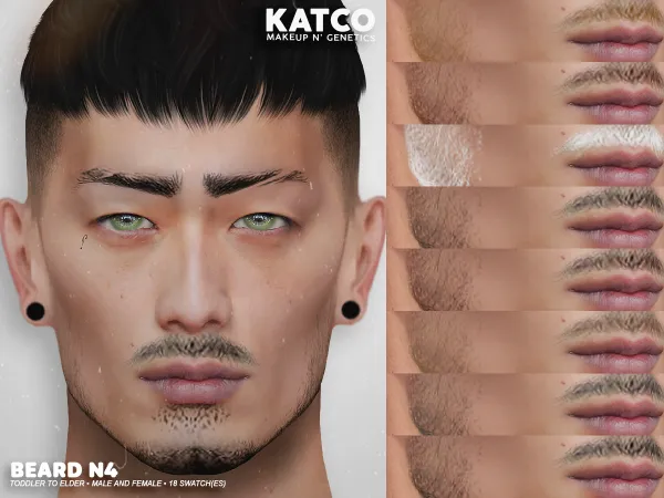 Alpha katco beard n4 - The Sims 4 Custom Content
