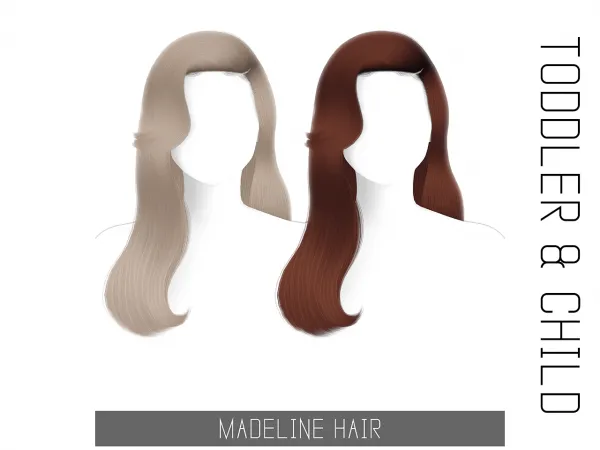 Alpha MADELINE HAIR TODDLER CHILD - The Sims 4 Custom Content