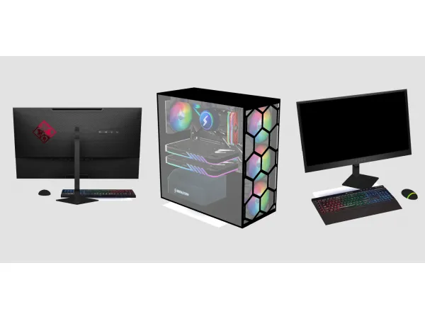 Alpha Gaming PC Monitor W RGB Keyboard - The Sims 4 Custom Content