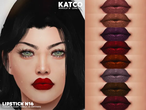 Alpha katco lipstick n17 - The Sims 4 Custom Content