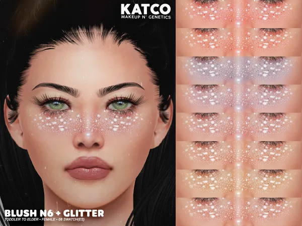 katco - blush n6 + glitter