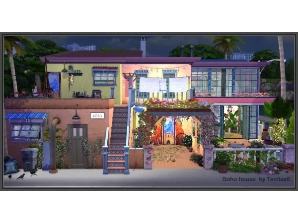 Alpha Boho house - The Sims 4 Custom Content
