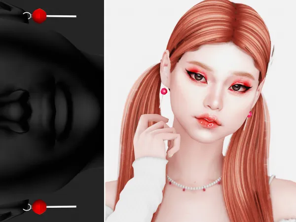 Alpha Lollipop Earrings - The Sims 4 Custom Content