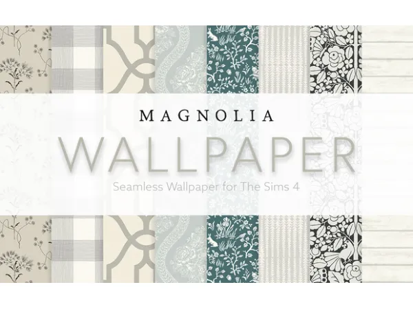 Maxis Match Magnolia Wallpaper by SimPlistic - The Sims 4 Custom Content