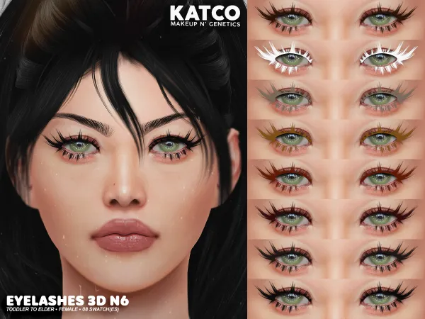 Alpha katco eyelashes 3d n6 - The Sims 4 Custom Content