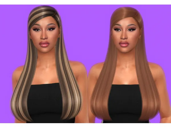 Alpha Cardi hair by A L E X O - The Sims 4 Custom Content