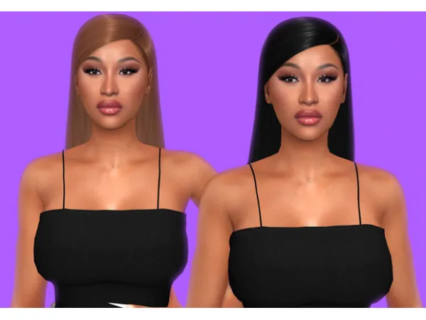 Alpha Cardi hair (pushed back version) by A L E X O - The Sims 4 Custom Content