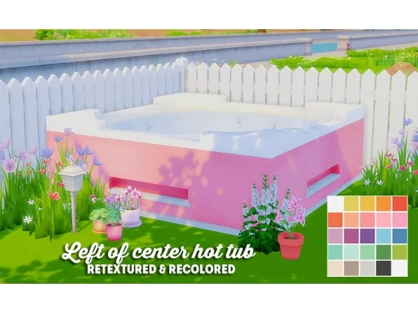 Maxis Match left of center hot tub retextured recolored - The Sims 4 Custom Content