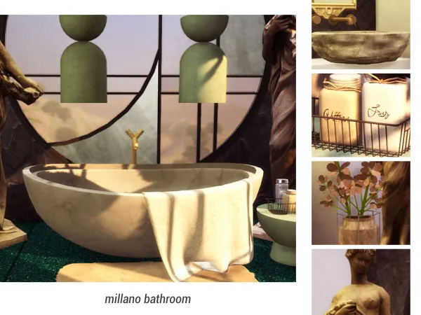 Alpha Millano Bathroom - The Sims 4 Custom Content