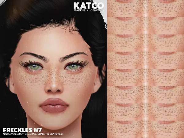 Alpha katco freckles n7 - The Sims 4 Custom Content