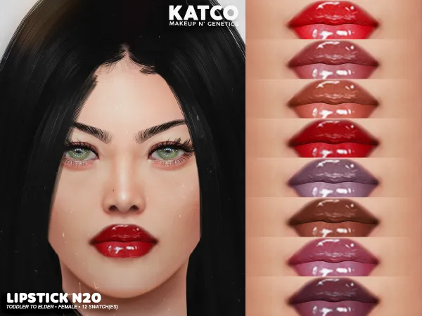 Alpha katco lipstick n20 - The Sims 4 Custom Content