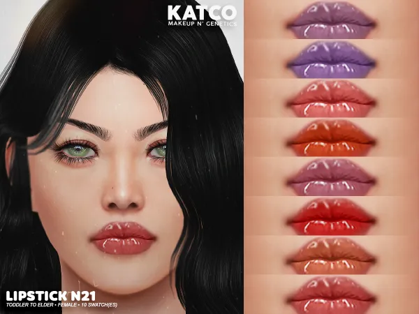 Alpha katco lipstick n21 - The Sims 4 Custom Content