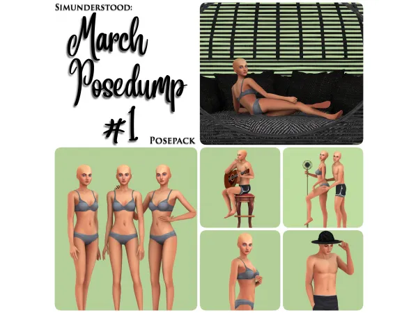 Mix MARCH POSEDUMP 1 - The Sims 4 Custom Content