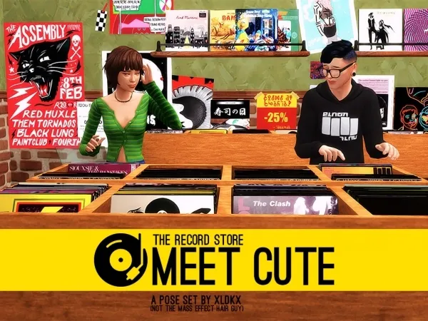 THE RECORD STORE MEET CUTE ( A VERY CUTE POSE PACK BY XLDKX)