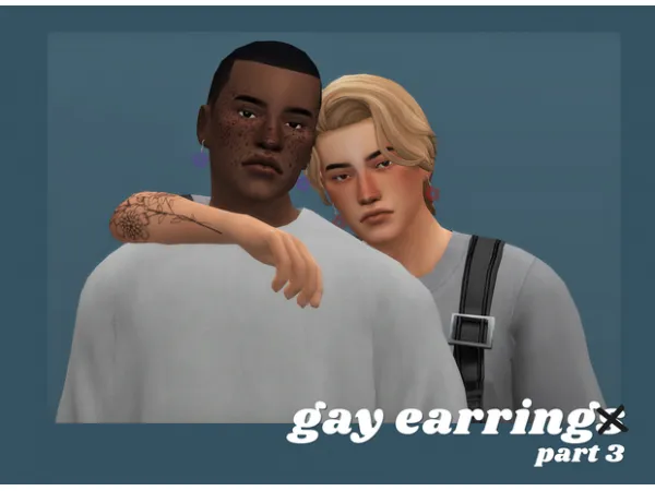 Maxis Match gay earrings part 3 by barbieaiden - The Sims 4 Custom Content