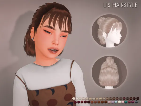 Alpha Lis Hair Child Version BRsims - The Sims 4 Custom Content