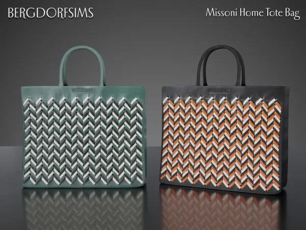 Alpha Missoni Tote Bag by bergdorfsims - The Sims 4 Custom Content